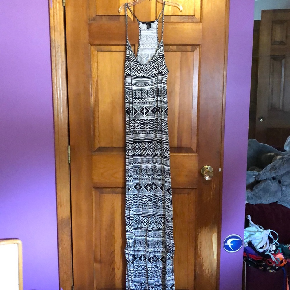 Aztec pattern maxi dress